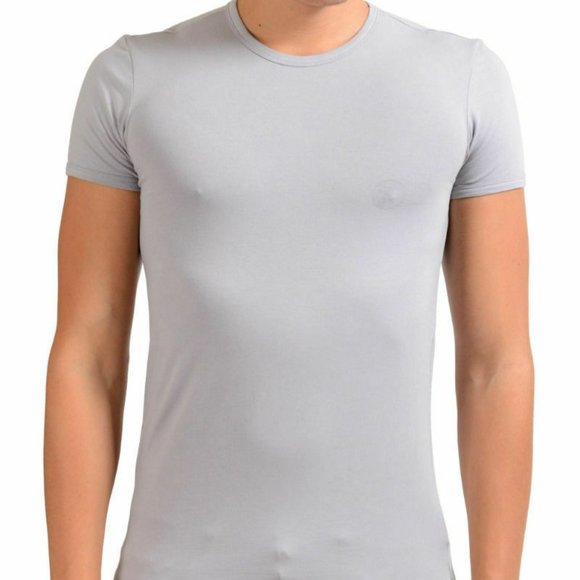 Versace Collection Gray Stretch Crewneck T-Shirt - Picture 1 of 6